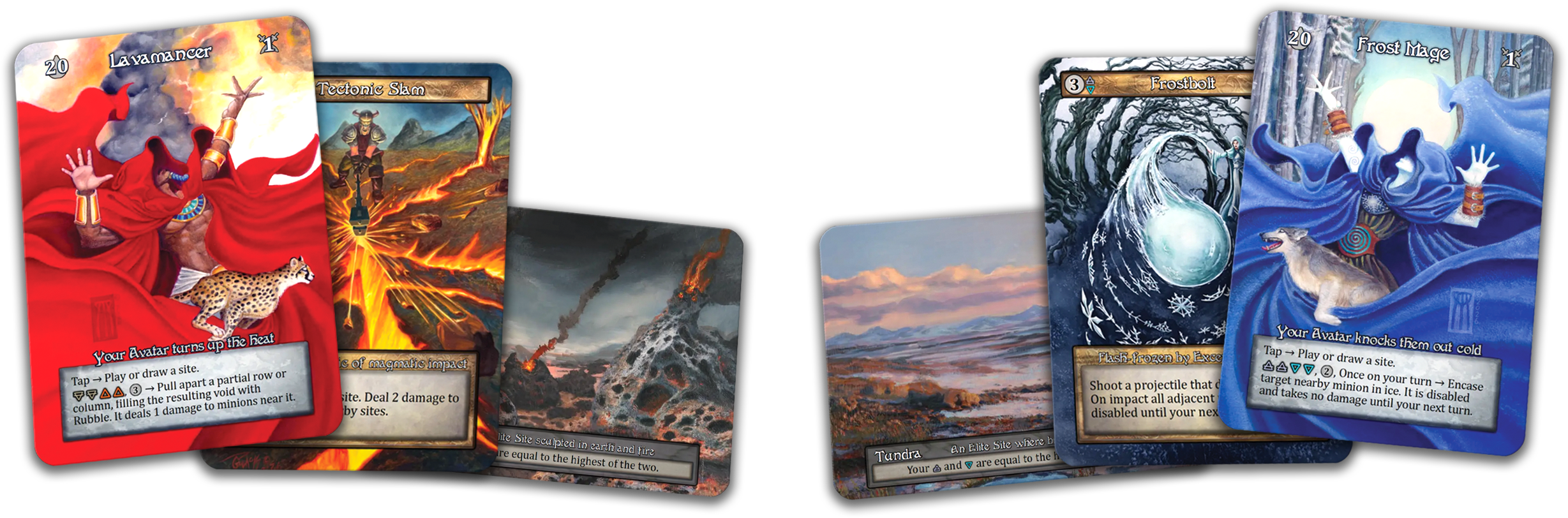 Sorcery TCG: Frost Mage vs Lavamancer Preconstructed Deck Display (2 Decks) - English